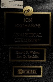 Cover of: Ion exchange in analytical chemistry