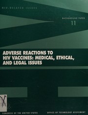 Cover of: Adverse Reactions to HIV Vaccines by United States