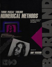 Turbo Pascal Toolbox Numerical Methods