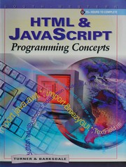 Cover of: HTML & JavaScript: programming concepts