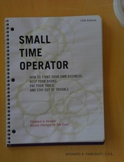 Cover of: Small time operator: how to start your own business, keep your books, pay your taxes, and stay out of trouble