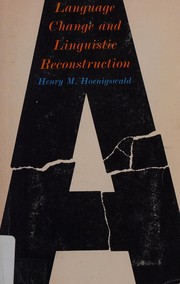 Cover of: Language Change and Linguistic Reconstruction (Phoenix Books) by Henry M. Hoenigswald