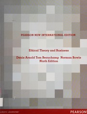 Cover of: Ethical Theory and Business: Pearson New International Edition