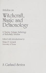 Cover of: Anthropological studies of witchcraft, magic, and religion