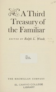 Cover of: A third treasury of the familiar.