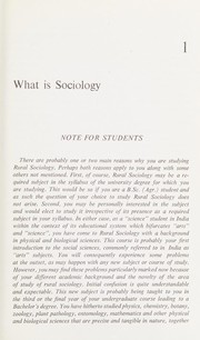 Introductory rural sociology by J. B. Chitambar