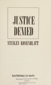 Cover of: Justice denied.