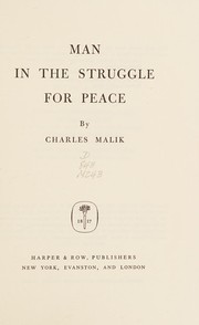 Cover of: Man in the struggle for peace.