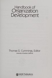 Cover of: Handbook for organizational development