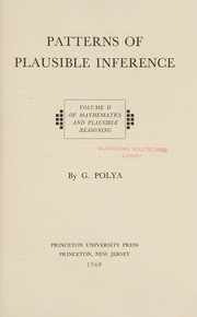 Cover of: Mathematics and plausible reasoning by George Pólya