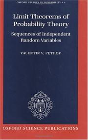 Limit theorems of probability theory by V. V. Petrov