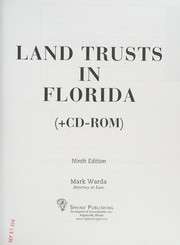 Cover of: Land trusts in Florida: +CD-ROM