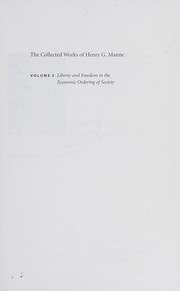 Cover of: The collected works of Henry G. Manne by Henry G. Manne