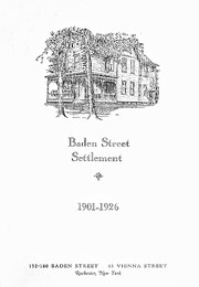 Baden Street Settlement by Baden Street Settlement, Fannie Adler Garson
