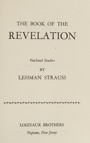Cover of: The book of the Revelation: outlined studies.