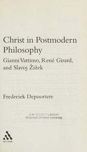 Christ in postmodern philosophy by Frederiek Depoortere