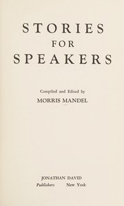 Cover of: Stories for speakers