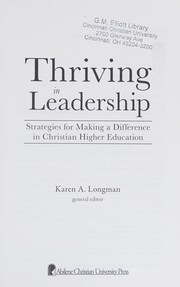 Thriving in leadership by Karen Longman