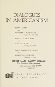 Cover of: Dialogues in Americanism.