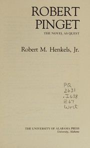 Robert Pinget by Robert M. Henkels
