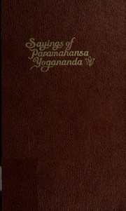 Cover of: Sayings of Paramhansa Yogananda by 