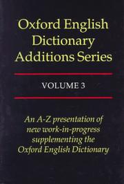 Oxford English dictionary additions series. Vol. 3