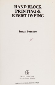 Cover of: Hand block printing & resist dyeing