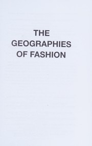 Cover of: Geographies of Fashion by Louise Crewe, Joanne B. Eicher