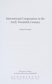 Cover of: International Cooperation in the Early Twentieth Century