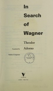 Cover of: In search of Wagner