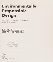 Cover of: Environmentally Responsible Interior Design