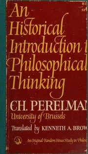Cover of: An historical introduction to philosophical thinking