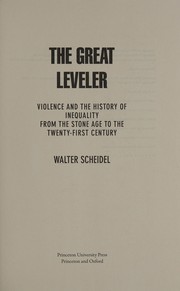 The great leveler by Walter Scheidel