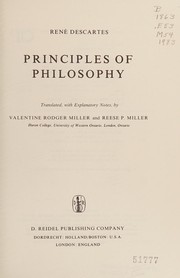 Cover of: Principles of philosophy