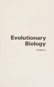 Cover of: Evolutionary Biology: Volume 22 (Evolutionary Biology)