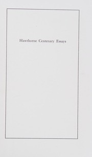 Cover of: Hawthorne centenary essays.