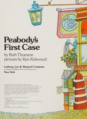 Cover of: Peabody's first case by Ruth Thomson