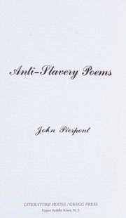 Cover of: Anti-slavery poems.