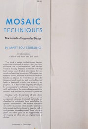 Cover of: Mosaic techniques; new aspects in fragmented design.