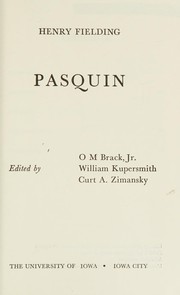 Cover of: Pasquin. by Henry Fielding