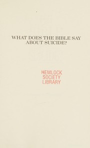 Cover of: What does the Bible say about suicide?