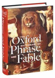Cover of: The Oxford dictionary of phrase and fable