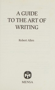 Cover of: A guide to the art of writing