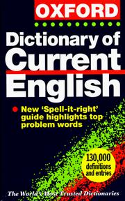 The Oxford dictionary of current English