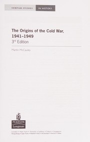 Cover of: The origins of the Cold War, 1941-1949