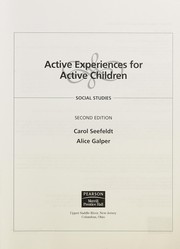 Cover of: Active experiences for active children: social studies