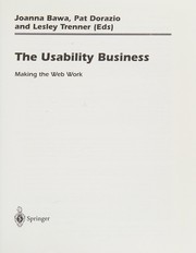 Cover of: The usability business: making the web work