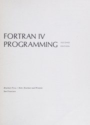 Cover of: Elements of Fortran IV programming