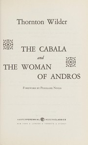 Cover of: The cabala by Thornton Wilder