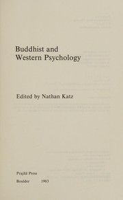 Cover of: Buddhist and Western psychology